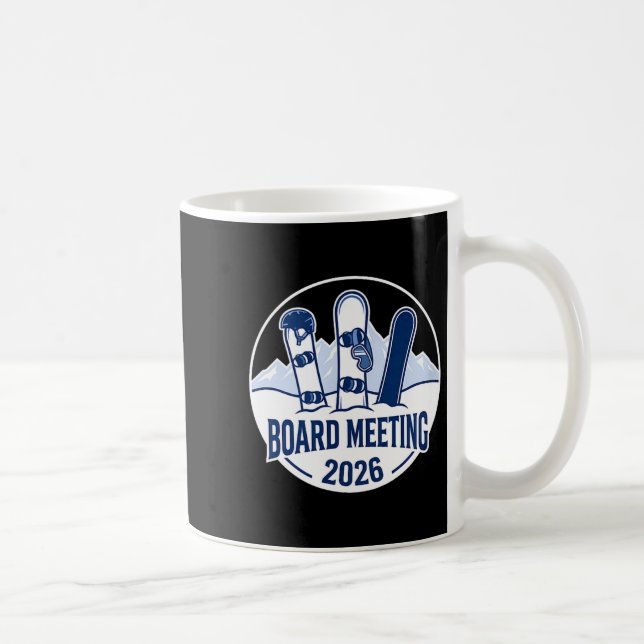 Board Meeting 2026 Funny Snowboarding Winter Srts  Kaffeetasse (Rechts)