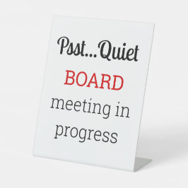 Board Meeting In Progress Sockelschild