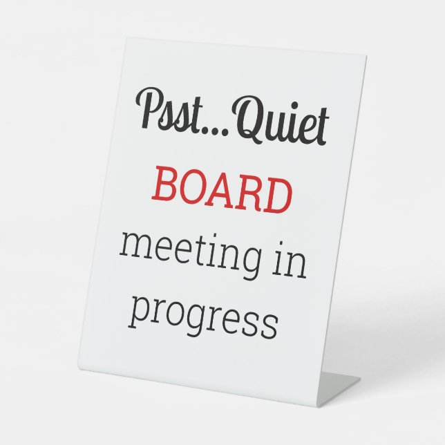 Board Meeting In Progress Sockelschild (Vorderseite)