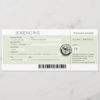 Boarding-Durchlauf Einladung