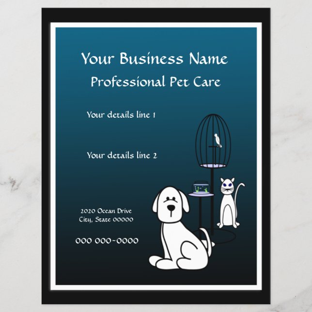 Boarding für Heimtiere Business Flyer (Vorne)