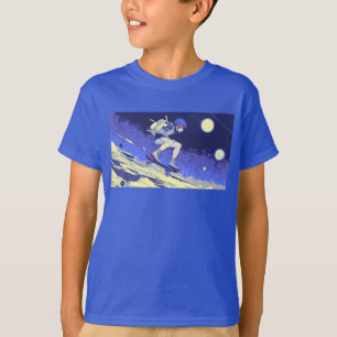 Boarding im Weltraum - Skateboarddesign T-Shirt