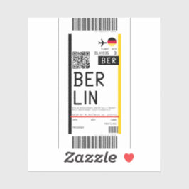 Boarding nach Berlin (BRZ) Aufkleber