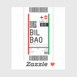 Boarding nach Bilbao (BIO) Aufkleber
