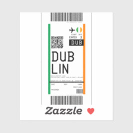Boarding nach Dublin (DUB) Aufkleber