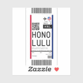 Boarding nach Honolulu (HNL) Aufkleber