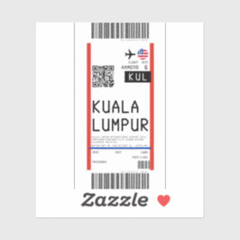 Boarding nach Kuala Lumpur (KUL) Aufkleber