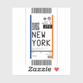 Boarding nach New York (JFK) Aufkleber