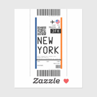 Boarding nach New York (JFK) Aufkleber