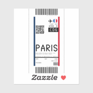 Boarding nach Paris (CDG) Aufkleber