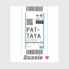 Boarding nach Pattaya Thailand (UTP) Aufkleber
