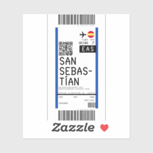 Boarding nach San Sebastian (EAS) Aufkleber