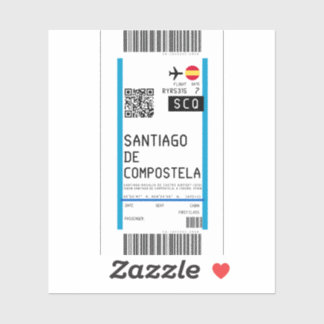 Boarding nach Santiago de Compostela (SCQ) Aufkleber
