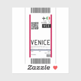 Boarding nach Venedig (VCE) Aufkleber