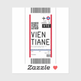 Boarding nach Vientiane (VTE) Aufkleber