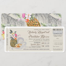 Boarding Pass | Ananas | Hochzeitsticket