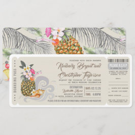 Boarding Pass | Ananas | Hochzeitsticket Einladung
