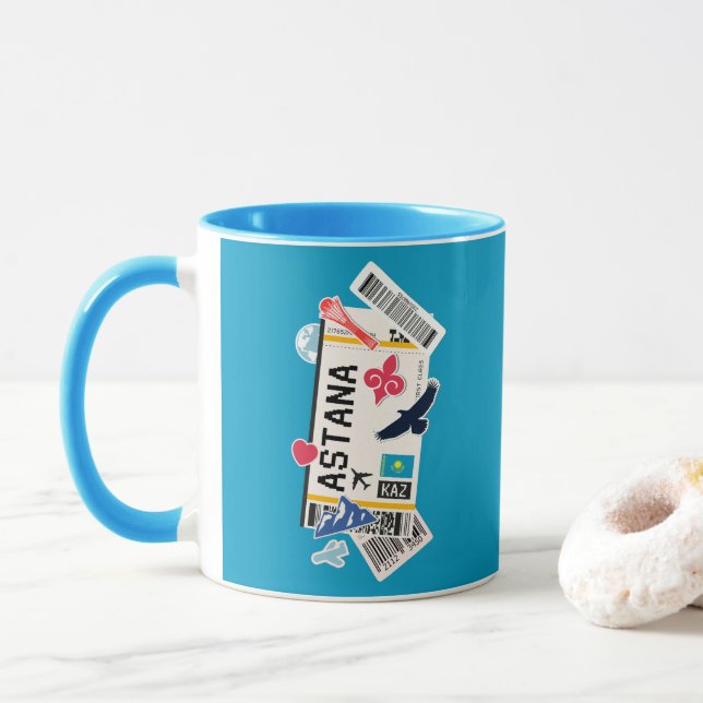 BOARDING PASS ASTANA KAZAKHSTAN TASSE (Mit Donut)