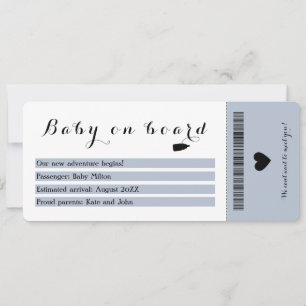Boarding Pass Baby an Bord Ankündigung