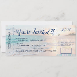 Boarding Pass Beach Ticket All-In-One-UAWG und Einladung