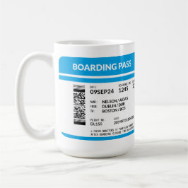 Boarding Pass (blue) Kaffeetasse