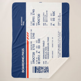 Boarding Pass - Blue & Red Sherpadecke