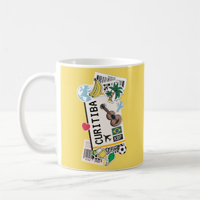 BOARDING PASS CURITIBA BRAZIL KAFFEETASSE (Links)