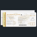 Boarding Pass Flight Ticket Geburtstagsparty Einladung<br><div class="desc">Boarding Pass Birthday Party Ticket Einladung mit einem Ziel Weltkarte und Imitate goldene Farbe,  Birthday Party Pass,  Destination Birthday Party.</div>