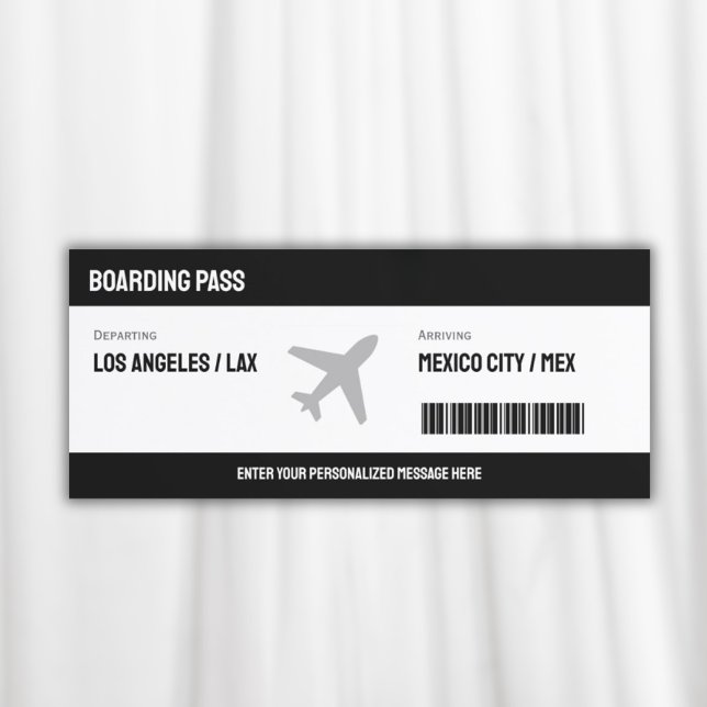 Boarding Pass Flugzeug Einladung (Surprise Boarding Pass Plane Ticket Invitation)