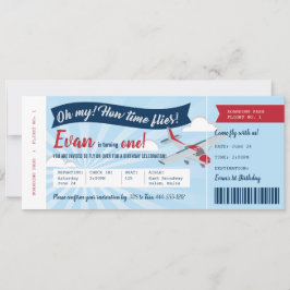 Boarding Pass Flugzeug Geburtstag Einladung