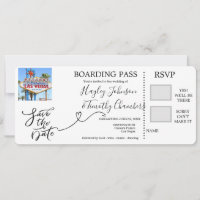 Boarding Pass für Hochzeiten in Las Vegas, Nevada