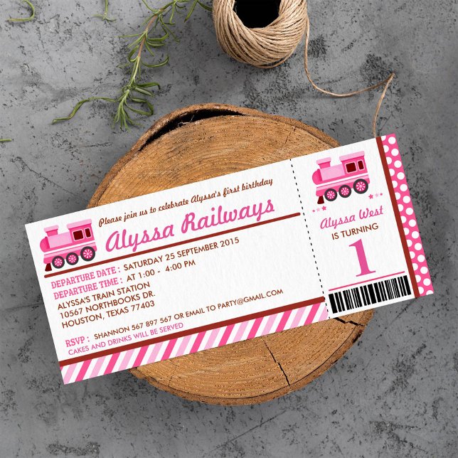 Boarding Pass Geburtstagsparty Einladung (Von Creator hochgeladen)