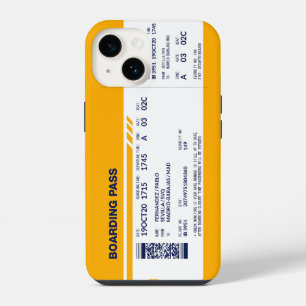 Boarding Pass - Gelb iPhone 14 Hülle