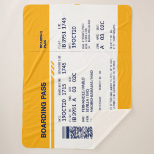 Boarding Pass - Gelb Sherpadecke