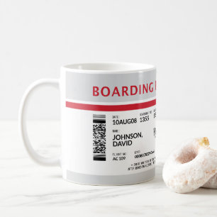 Boarding Pass - Grau Kaffeetasse