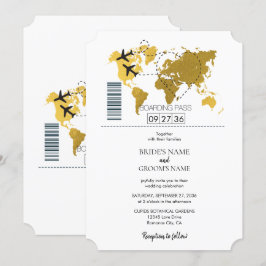 Boarding-Pass-Hochzeit Einladung