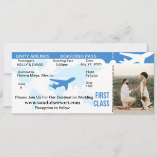 Boarding Pass Hochzeit Einladung