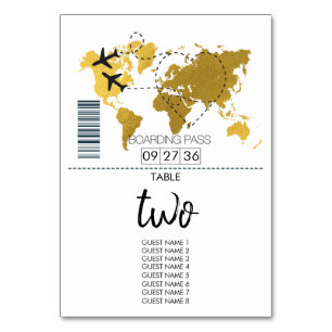 Boarding-Pass-Hochzeit Tischnummer
