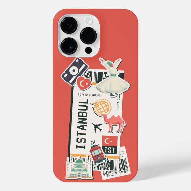 BOARDING PASS ISTANBUL TÜRKEI iPhone 14 PRO MAX  HÜLLE (Rückseite)