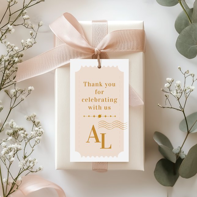 Boarding Pass kosmische Hochzeitdestination Geschenkanhänger (Von Creator hochgeladen)