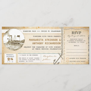 Boarding Pass Kreuzfahrt Hochzeit mit UAWG Einladung