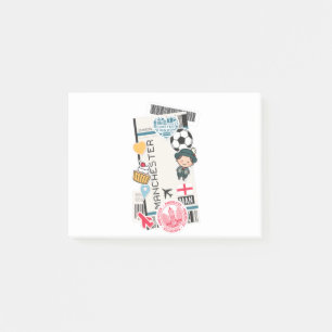 BOARDING PASS MANCHESTER ENGLAND POST-IT KLEBEZETTEL