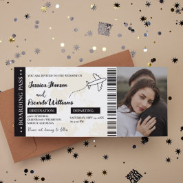 Boarding Pass Monogramm Hochzeitsticket Save The Date