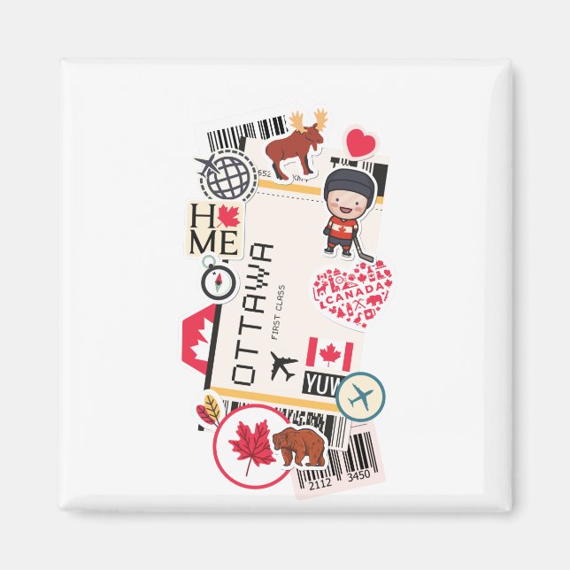 BOARDING PASS OTTAWA CANADA MAGNET (Vorne)