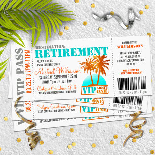 Boarding Pass Retirement Party Einladungen