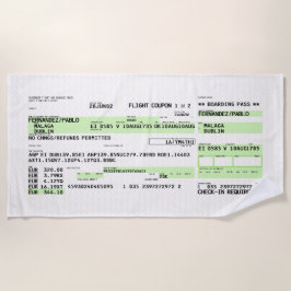 Boarding Pass - Retro Strandtuch
