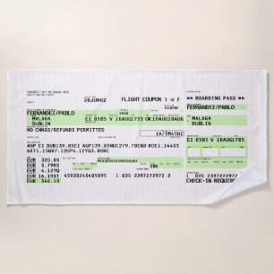 Boarding Pass - Retro Strandtuch