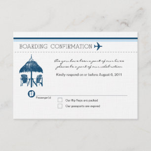 Boarding Pass RSVP-Karte RSVP Karte
