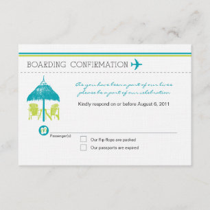 Boarding Pass RSVP-Karte RSVP Karte