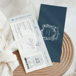 Boarding Pass Save the Date Einladung